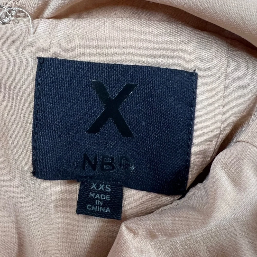 X BY NBD Ivy Embellished Mini Dress Nude XXS - Picture 9 of 11